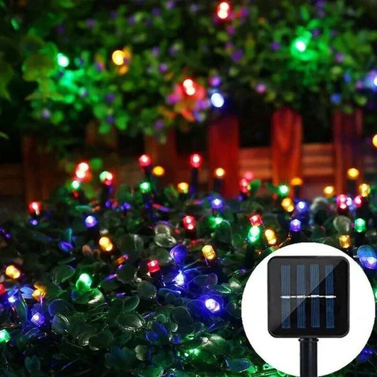 Luces Navideñas con Panel Solar