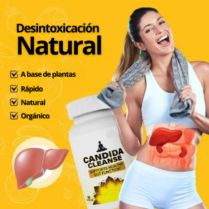 Candida Cleanse Natural – Detox intestinal y equilibrio íntimo | Para mujeres y hombres que buscan bienestar digestivo (60 cápsulas)
