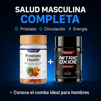 Prostate Health + Nitric Oxide – Energía Masculina y Circulación Activa