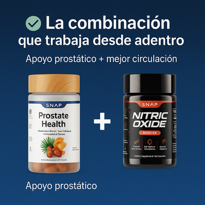 Prostate Health + Nitric Oxide – Energía Masculina y Circulación Activa