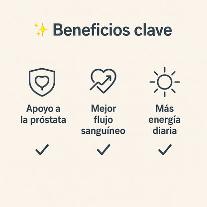 Prostate Health + Nitric Oxide – Energía Masculina y Circulación Activa