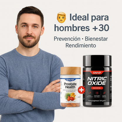 Prostate Health + Nitric Oxide – Energía Masculina y Circulación Activa